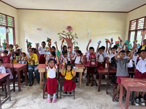 NHM Ajak Siswa SDN Daru Hidup Sehat dan Siaga Bencana