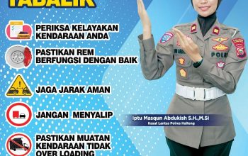 Tanjakan Tabalik Jadi Sorotan, Satlantas Polres Halteng Pasang Imbauan Cegah Kecelakaan