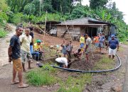 NHM Pasang 800 Meter Pipa, Akses Air Bersih Desa Pasir Putih Kembali Normal