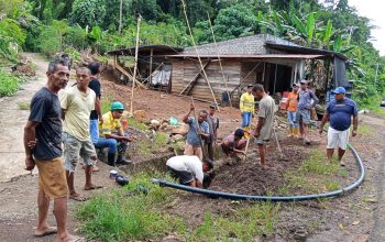 NHM Pasang 800 Meter Pipa, Akses Air Bersih Desa Pasir Putih Kembali Normal