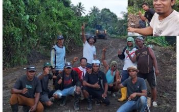 Puluhan Tahun Menunggu, Warga Malifut Bangun Sendiri Jalan Tani Panaburu yang Terabaikan